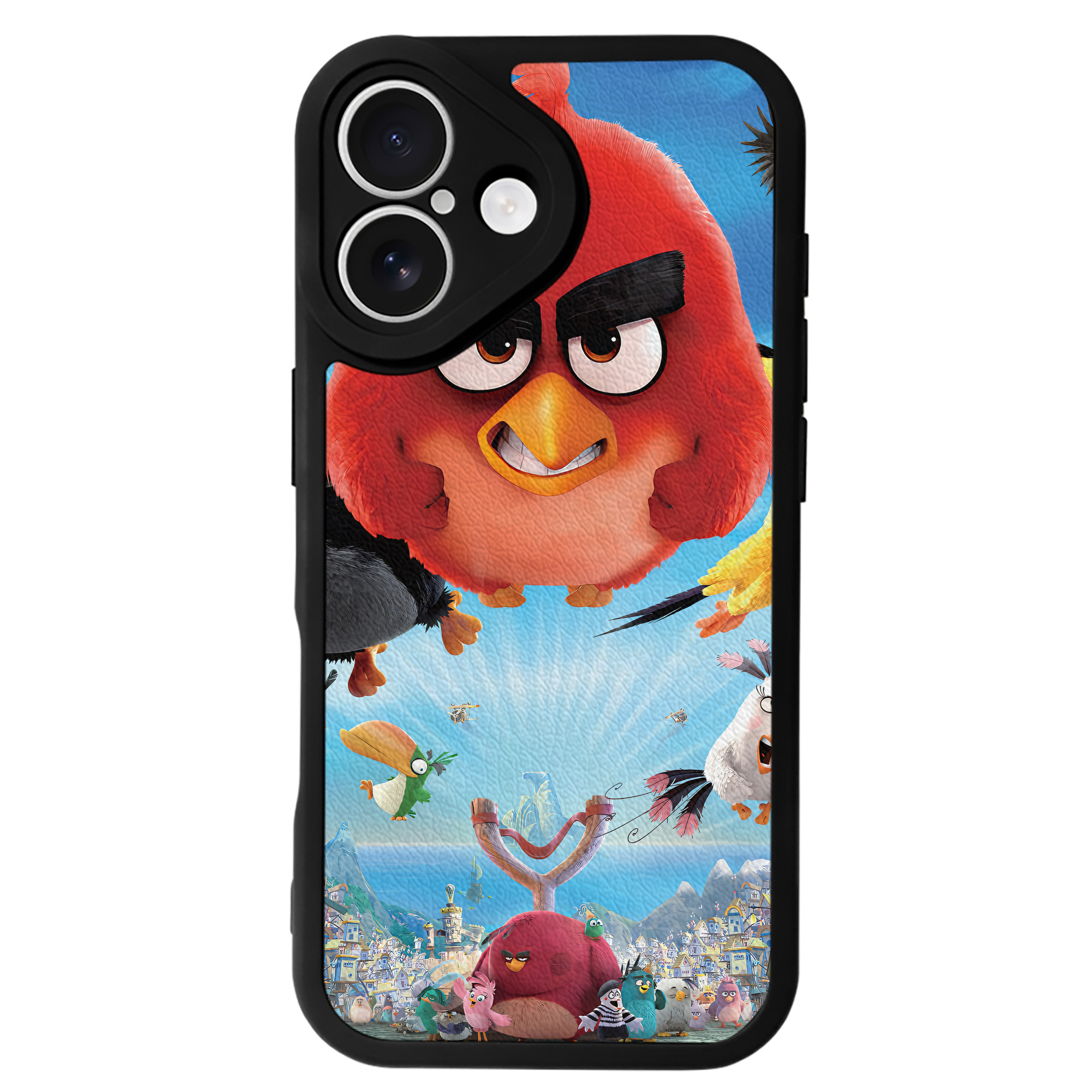 （画像用） Angry Birds アングリーバード 【iPhone 16シリーズ対応】シリコンスマホケース（レザー調） 材質：シリコン